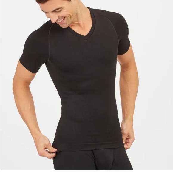 SPANX Shirts Spanx Mens Ultra Sculpt Shortsleeved Vneck Shirt